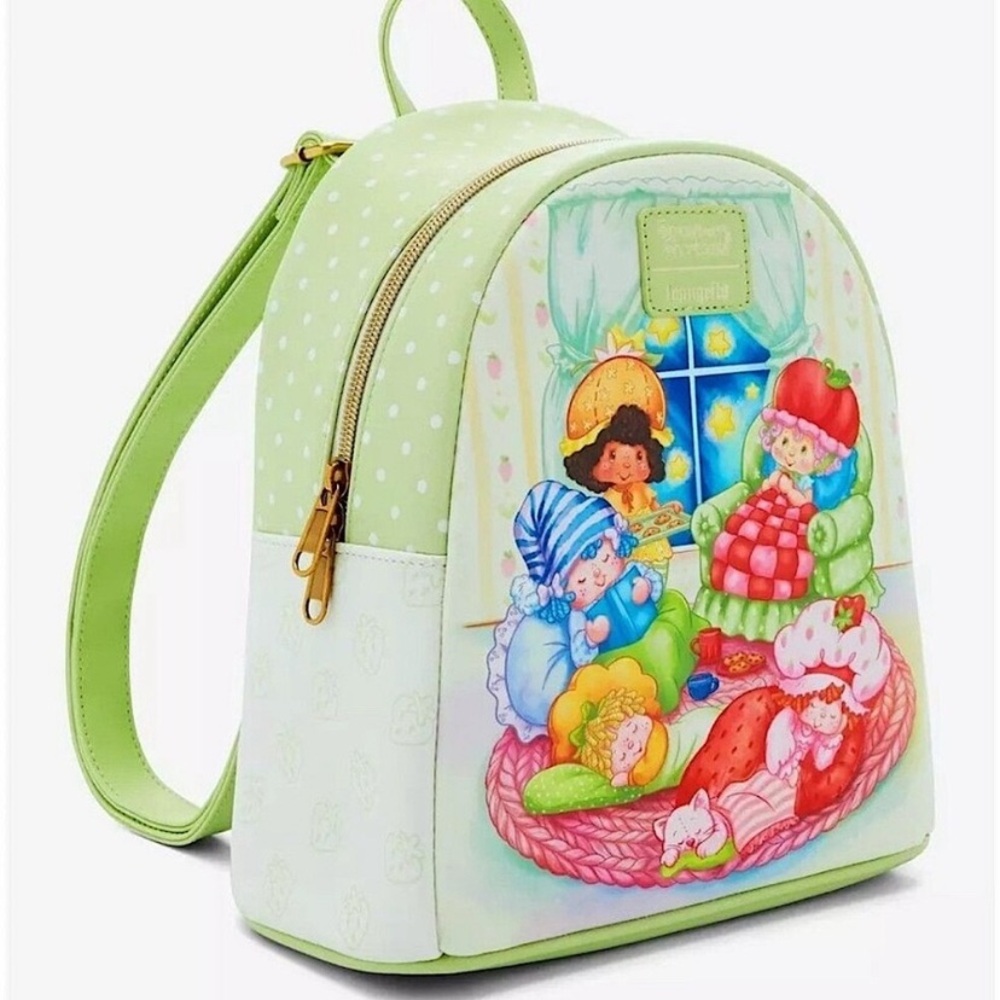 Loungefly Light Green Backpack with Cozy Characters